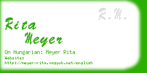 rita meyer business card